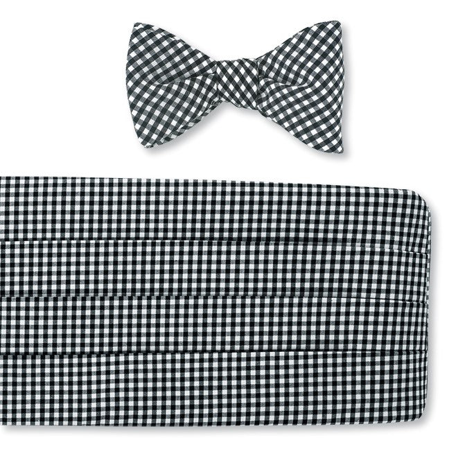 black-white-gingham-cummerbund