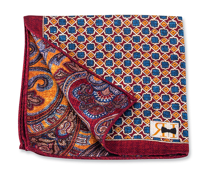 burgundy-geometric-paisley-pocket-square