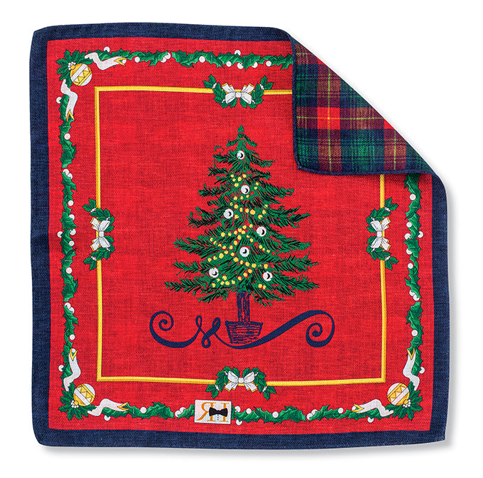 red-christmas-tree-pocket-square